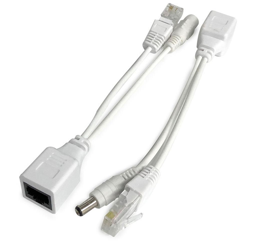 1Pair Пассивный PoE Инжектор и Разветвитель Комплект 12V PoE Инжектор и Разветвитель для Беспроводной Сети
