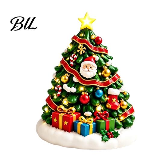 Decorative Plaster Ornaments for DIY Christmas Painting Kit, Cute Xmas Tree House Santa Snowman Holiday Keepsake Craft Projects Figurine Set,