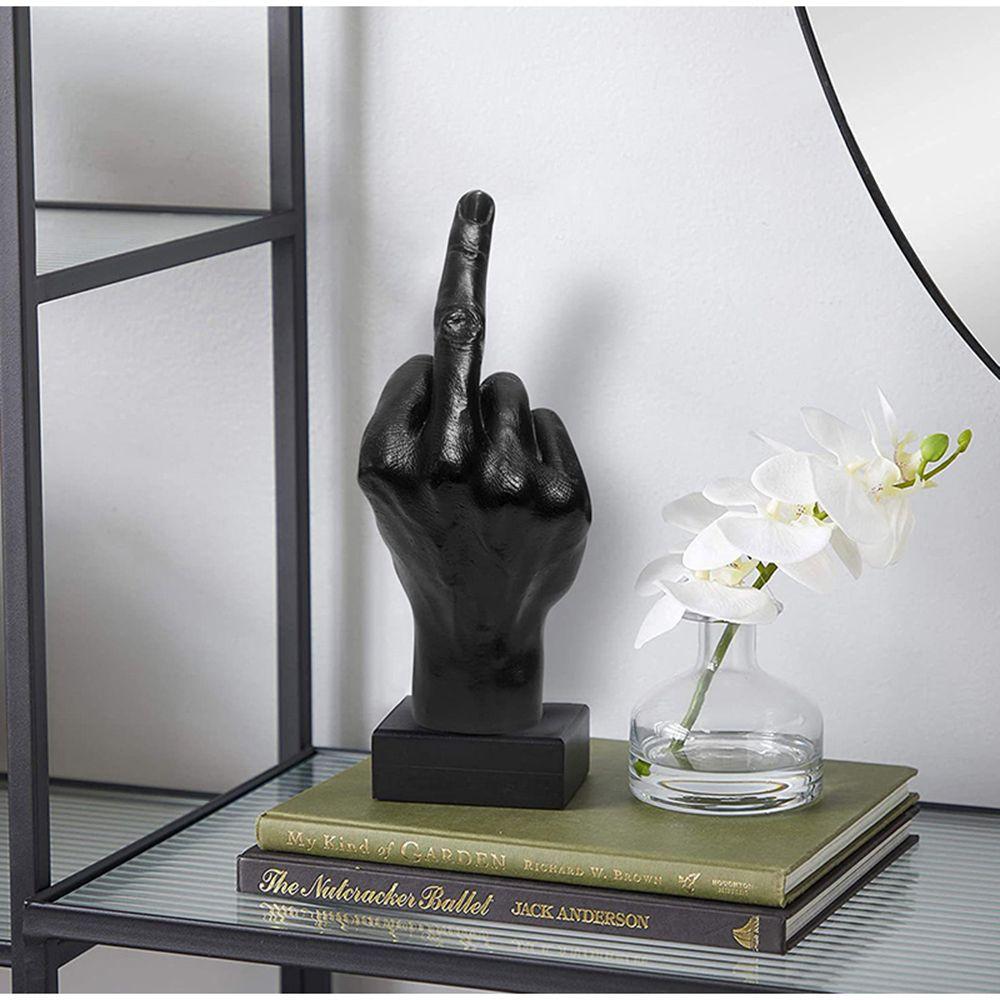Personalized Middle Finger Statue Nordic Resin Figurines Craft Sculptures Ornament Home Office Decorations Living Room Decor