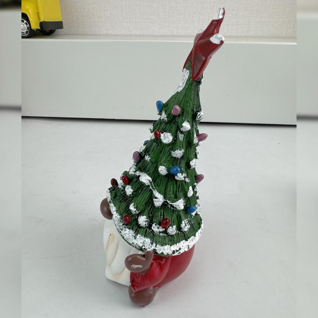 Christmas Tree Gnome Statues Home Decor Resin Figurines for Living Room Desktop Ornament Christmas Decoration Crafts Gift