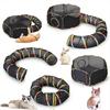 Indoor Cats Tunnel Tent Foldable Playtent Teaser Toy Physical Activity Tent Chew Resistant Playhouse for Pet Enriching