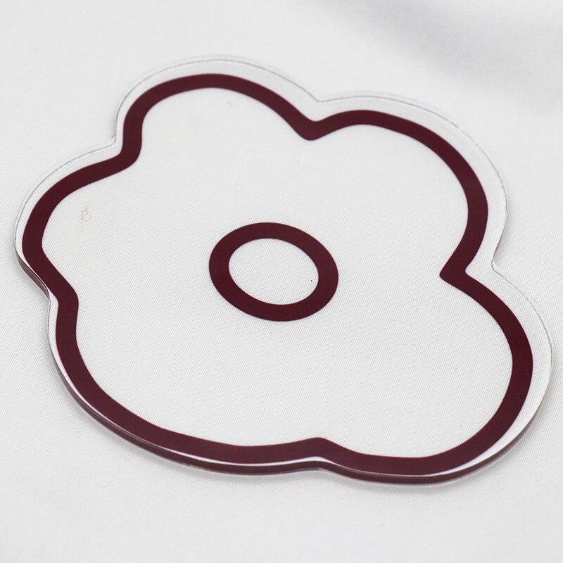 Подставка под чашку Чай Кофе Молоко Чашки Подкладки Корейский Инс Прозрачный Акриловый Коврик для чайной чашки На заказ Маленькая Цветочная Подушка