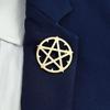 Pentagram series stainless steel brooch, symbolizing the positive energy of warding off evil, symbol of cultural lapel jewelry.