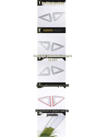 Haima 14 S5 Rear Window Triangle Decorative Frame - Electroplated Exterior Accessory