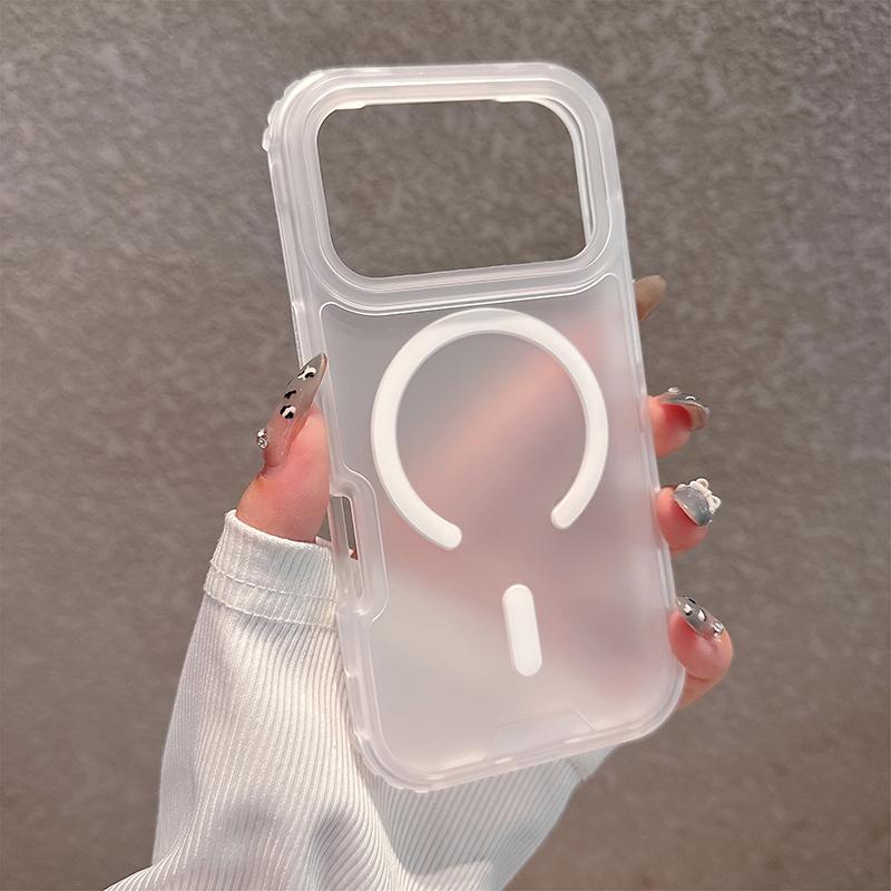 Matte Candy Magnetic Wireless Charging Transparent Case For iPhone 17 Air 17 Pro Max For Magsafe Shockproof 3 in 1 Armor Cover