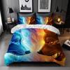 Quilt Cover Three-Piece Set 3D Digital Printing Polished Quilt Cover Bed Sheet Three-Piece Set Custom