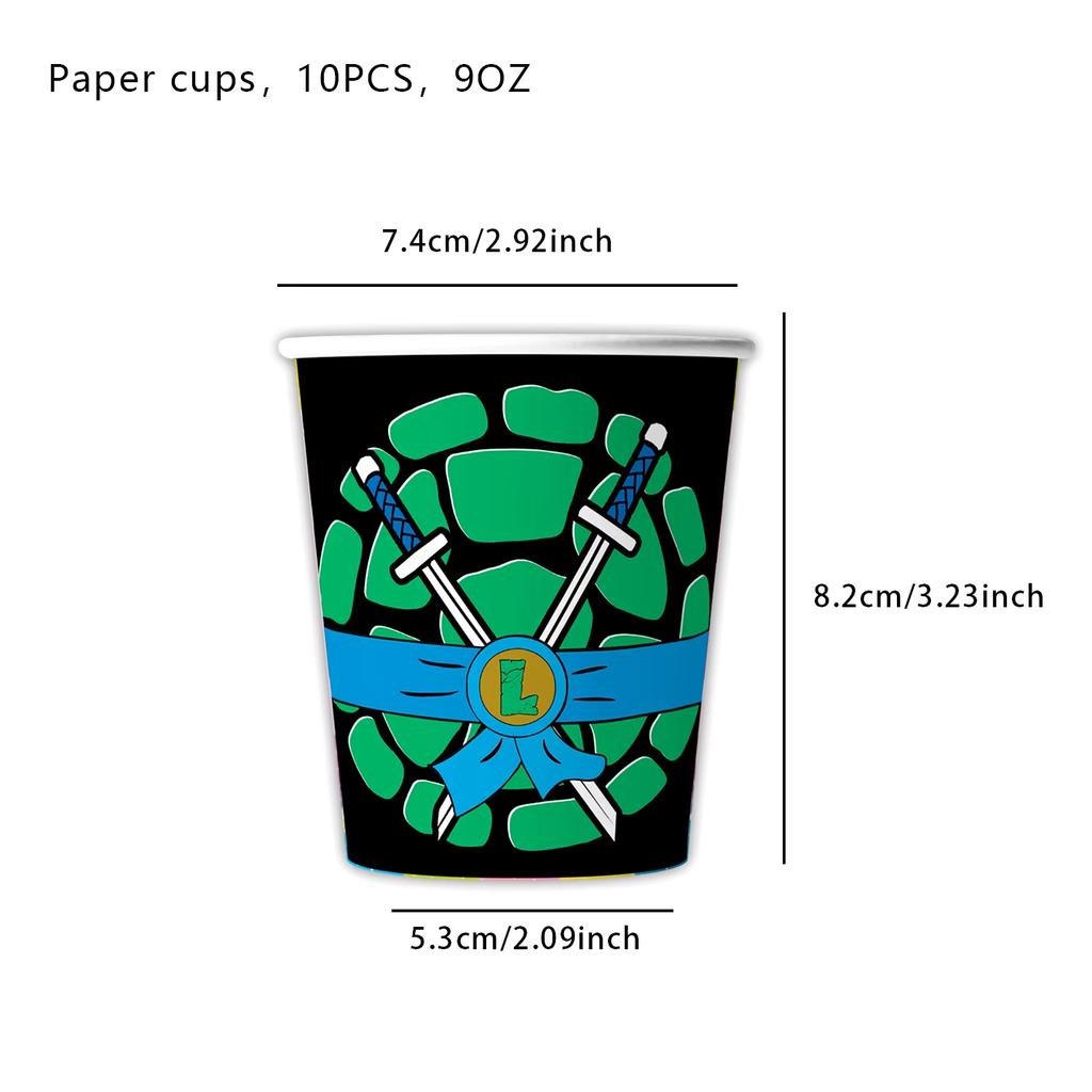 Cartoon Turtles Birthday Party Decoration Favors Cups Plates Stickers Bunting Flag Balloons For Kids Favors Baby Shower Supplies