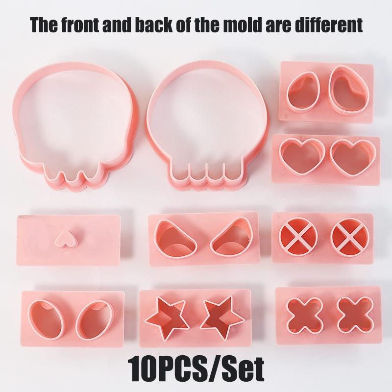 Creative Halloween Skull Cookie Molds DIY Cookie Cutting Mold Flip Sugar Pressing Baking Tools Halloween Party Biscuit Making