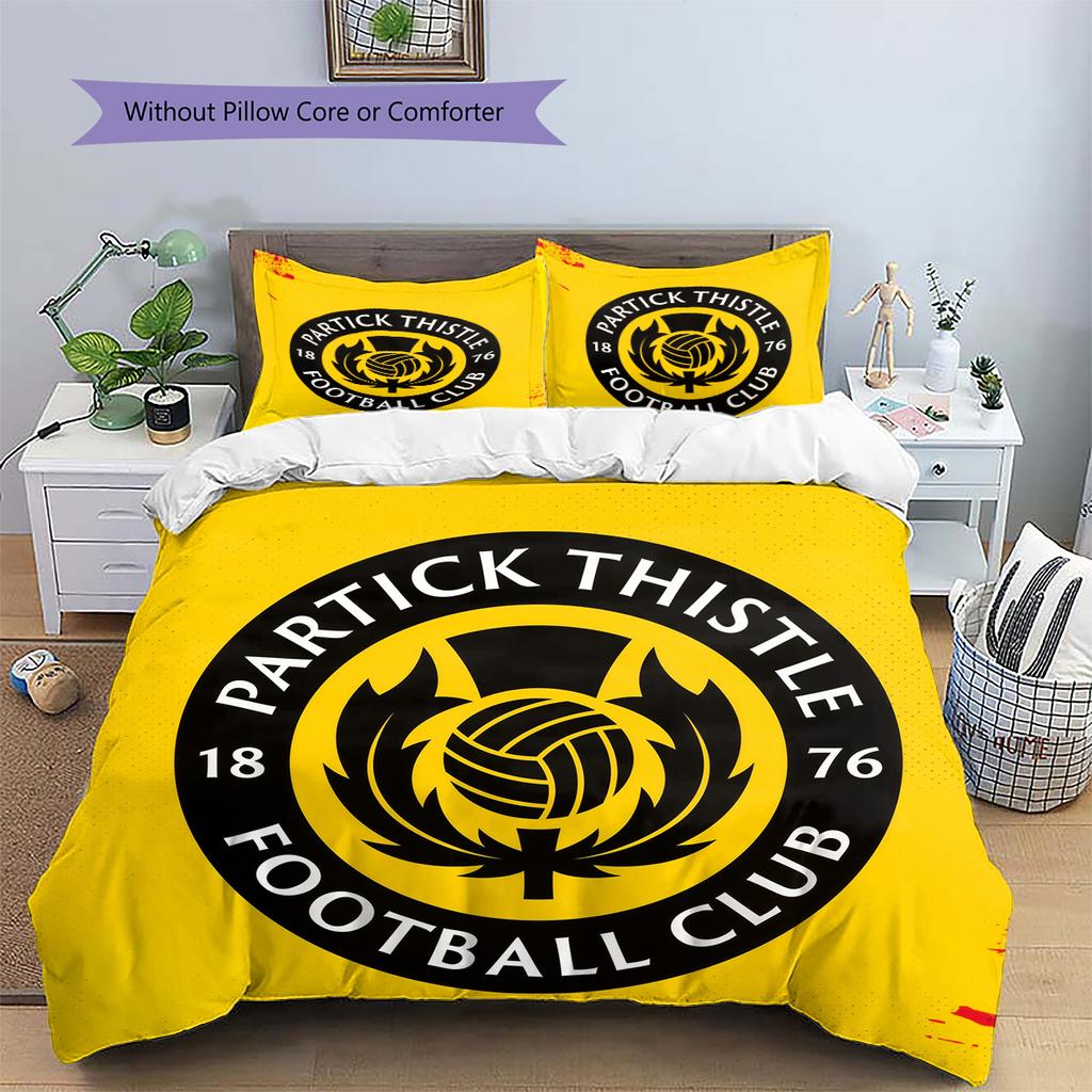 Partick Thistle F.C. Pattern Bedding Quilt Set Home Decoration Gift (1 * duvet cover + 2 * pillowcase without core)