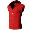 Men's Summer Sleeveless Hooded Vest - Korean Style Fitness Stretch Waistcoat