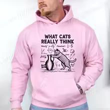 Funny Cat Physics Design Hoodies Math Science Humor Cat Print Sweatshirt Personalized Men Women Casual Streetwear Fashion Hoodie