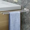 Stainless Steel Bathroom Towel Rack Wall Mounted Double Rod Towel Bar Shower Towel Holder Bathroom Organizer Household Items