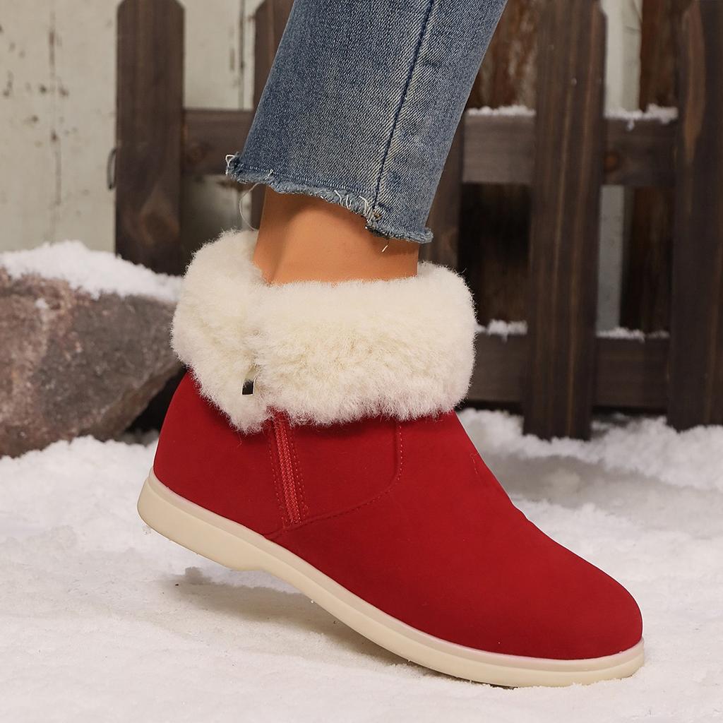 Winter Women's Plush Cotton Shoes Fashion Zipper Keep Warm Platform Shoes for Women Snow Boots Outdoor Casual Women's Ankle Boots