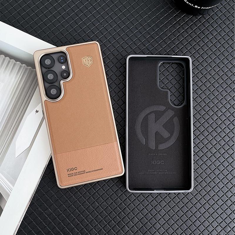 Чехол KIGC серии Ultimate Perfection для Samsung Galaxy S23 S24 S25 Ultra Plus, задняя крышка из матовой кожи