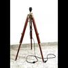 Handmade Wooden Tripod Stand Nautical Antique Adjustable Tripod Shade Lamp