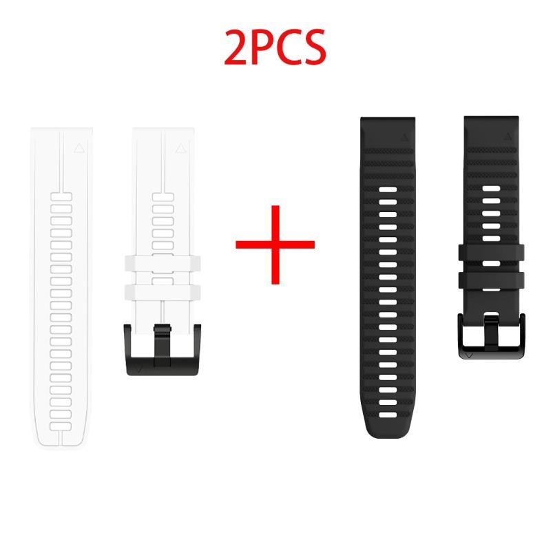 2 шт. 22 26 мм силиконовый ремешок, совместимый с Garmin Fenix 5 6 7, прочный мягкий ремешок для часов для Garmin Fenix 8 7X 6X 5X Enduro 3 2 1