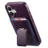 CASENEO Чехол для iPhone 17 со складной подставкой, ТПУ, ПУ-кожа, ПК, карман для карт, магнитная крышка телефона, совместим с MagSafe