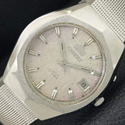ВИНТАЖНЫЕ МУЖСКИЕ ЧАСЫ ORIENT CRYSTAL JAPAN С РУЧНЫМ ЗАВОДОМ ОРИГИНАЛЬНЫЙ ЦИФЕРБЛАТ a704808-1