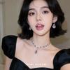 Water Drop Flower Pendant Necklace Women's Dress Dinner Set Earrings Fashion Collarbone Chain Niche High-end Jewelry