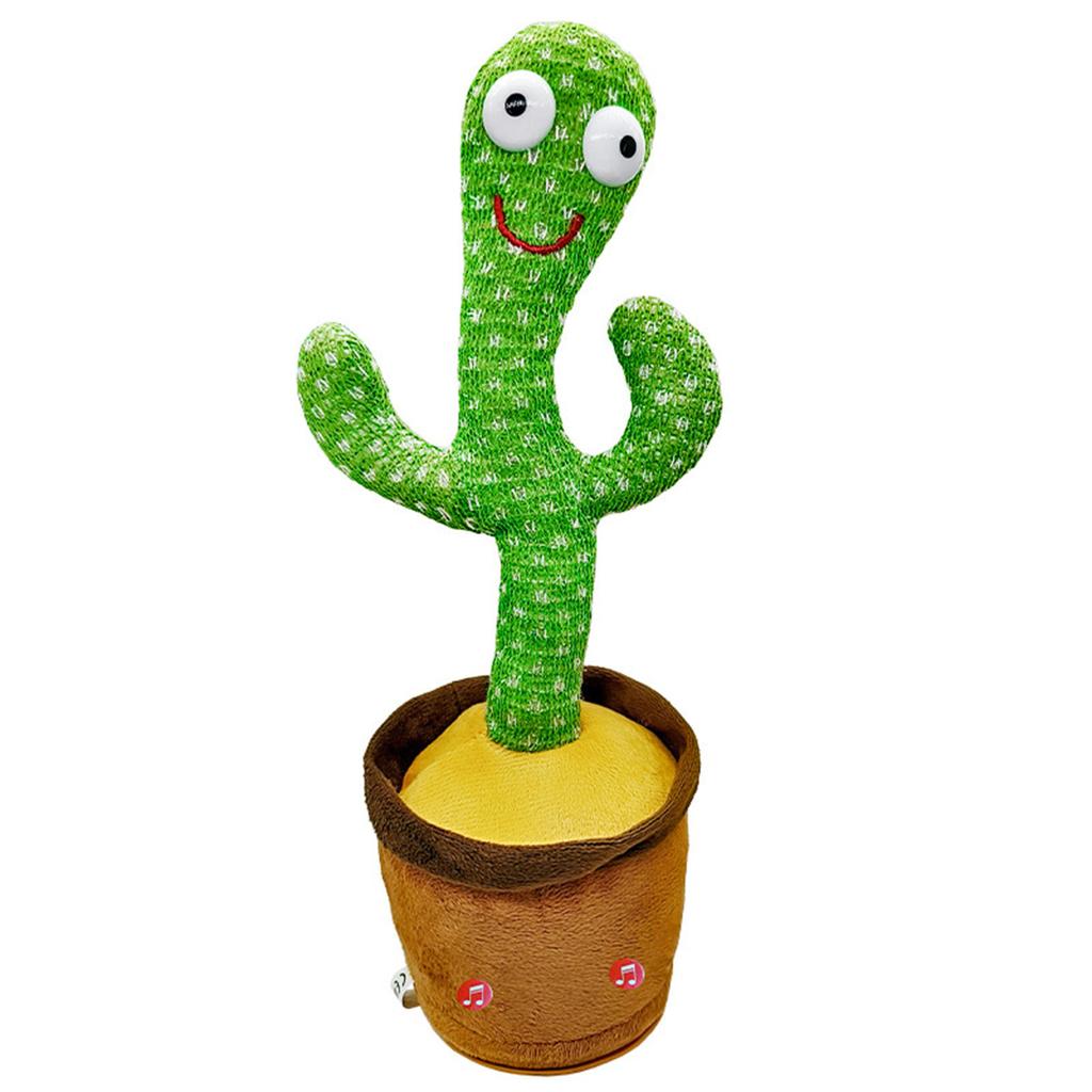 12.6in Cactus Toy Plush Wriggle Plant Singing Dancing Mimicking Electric Cactus Voice Recorder