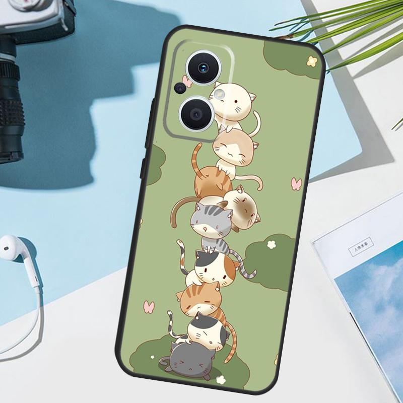 Забавные милые кошки Чехол для OPPO Reno 13 F 10 11 12 14 Pro 11F 12F 14F 7 8 Lite OPPO Find X9 X8 X5 X6 Pro Чехол