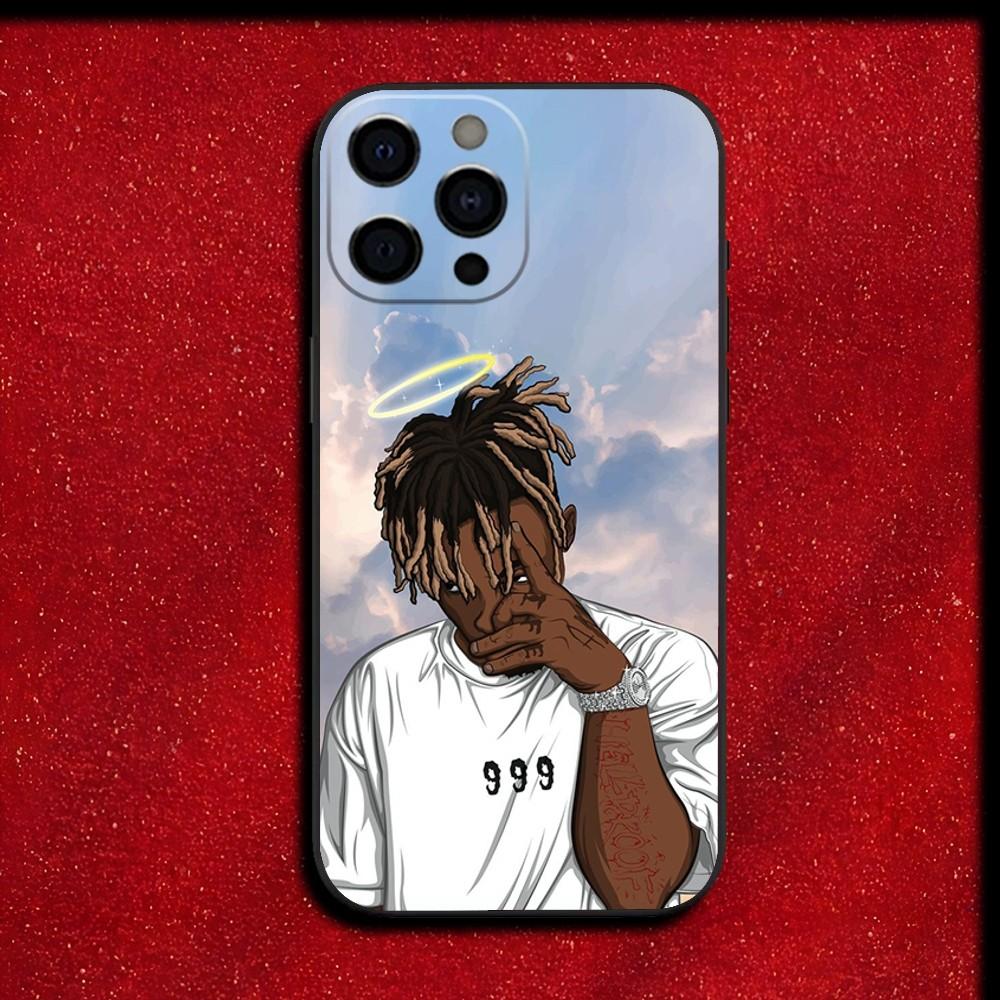 Чехол для телефона Rapper 999 J-Juice W-WRLD для iPhone 16,15,14,13,12,11,Pro,X,XS,Max,XR,Plus,Mini Мягкий черный чехол