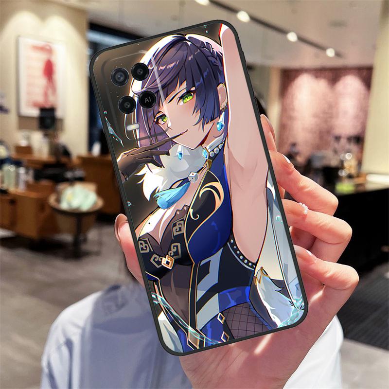 Чехол Yelan Genshin Impact для Oppo A78 A98 A79 A18 A38 A58 A40 A60 A80 A16 A76 A96 A15 A74 A94 A54 A17 A77