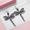 2025 Exquisite Creative Dragonfly Shape Cubic Zircon Women earrings Jewelry Silver Plated Drop Earrings