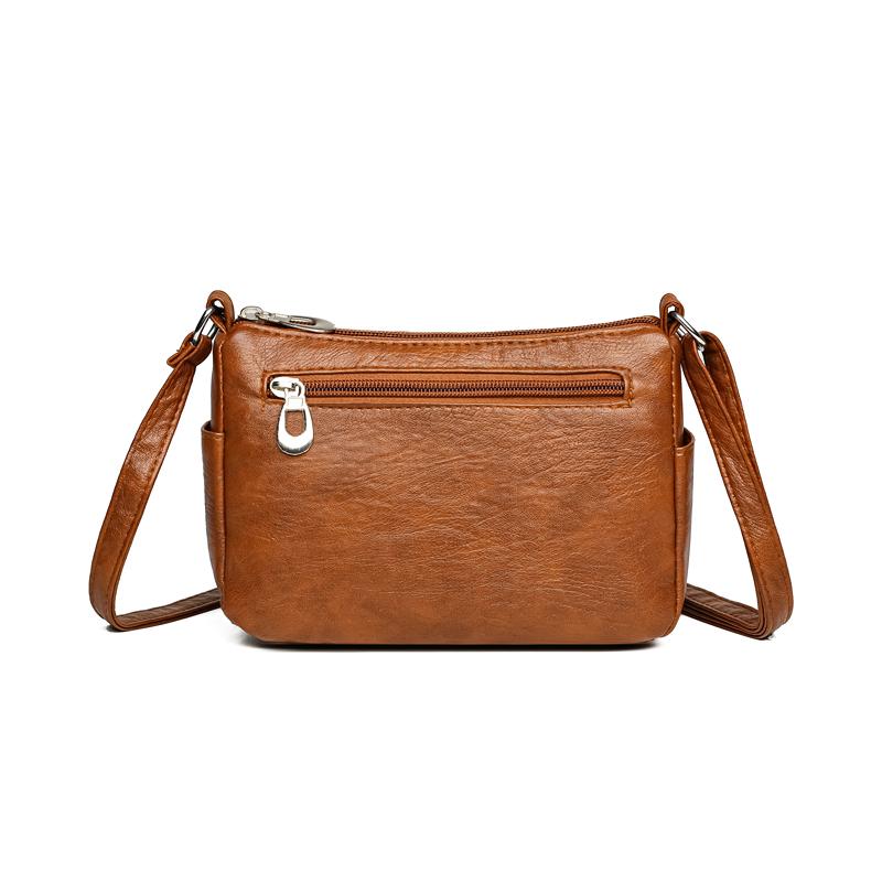 Женская сумка через плечо из искусственной кожи с несколькими отделениями, большая вместимость, сумка для мамы, винтажная сумка через плечо