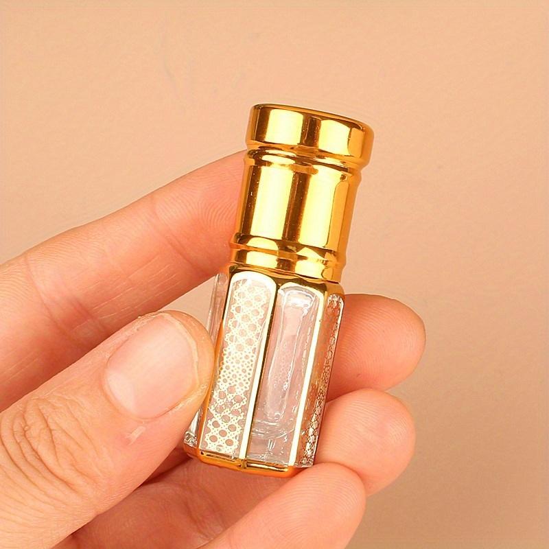12ml Luxury Golden Essential Oil Roller Bottle Refillable Perfume Bottle Glass Roll-On Essential Oil Bottle Cosmetics Container