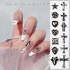 10 шт. - Серия 'Кресты' 3D Шармы для Дизайна Ногтей, Металлические Punk-Chrome Hearts Камни-Украшения для Ногтей Наклейки для Украшения Ногтей на Руках и Ногах