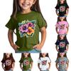 Children's Fashion Daily Printed Round Neck Short Sleeved Casual T-shirt Top