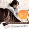 Yamazen Electric Blanket, Comforter and Sheet, 188 x 130 cm, Double, Washable, Soft Flannel, Anti-Mite, Temperature Control, Brown, YMK-FK50E(T)
