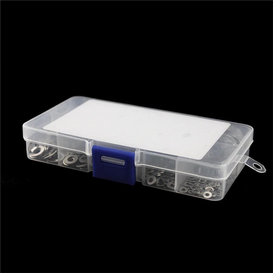 500X Stainless Steel Flat Washers Kit For M2 M2.5 M3 M4 M5 M6 M8 M10 Screws Bolt