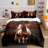 Beautiful Horse Themed Decor Set Soft Comfortable Duvet Cover Bedding Set Included 1*Duvet Cover & 2*Pillowcases, Gift