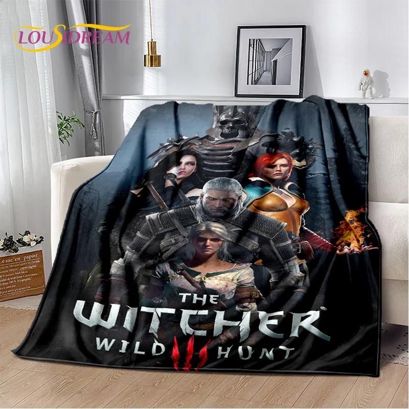 3D The W-Witcher Game Cartoon Soft Flannel Blanket for Beds Bedroom Sofa Picnic,Throw Blanket for Cover Outdoor Leisure Nap Gift