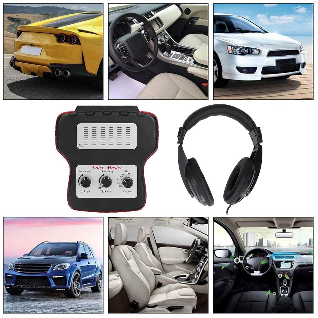 6-канальный автомобильный электронный стетоскоп, инструмент для проверки аномального шума трансмиссии двигателя, 100 Гц-10 кГц