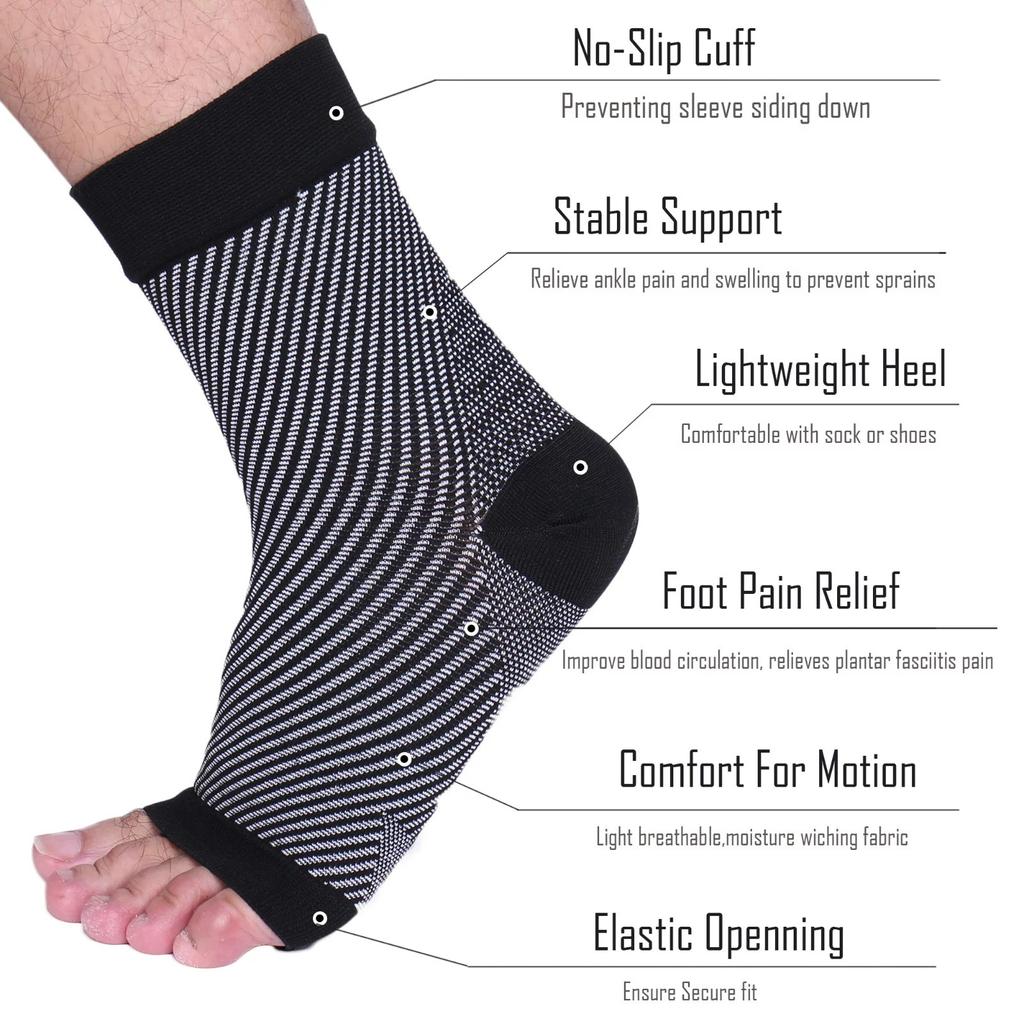 Спортивные мужские и женские гибкие компрессионные короткие носки с рукавами для ног