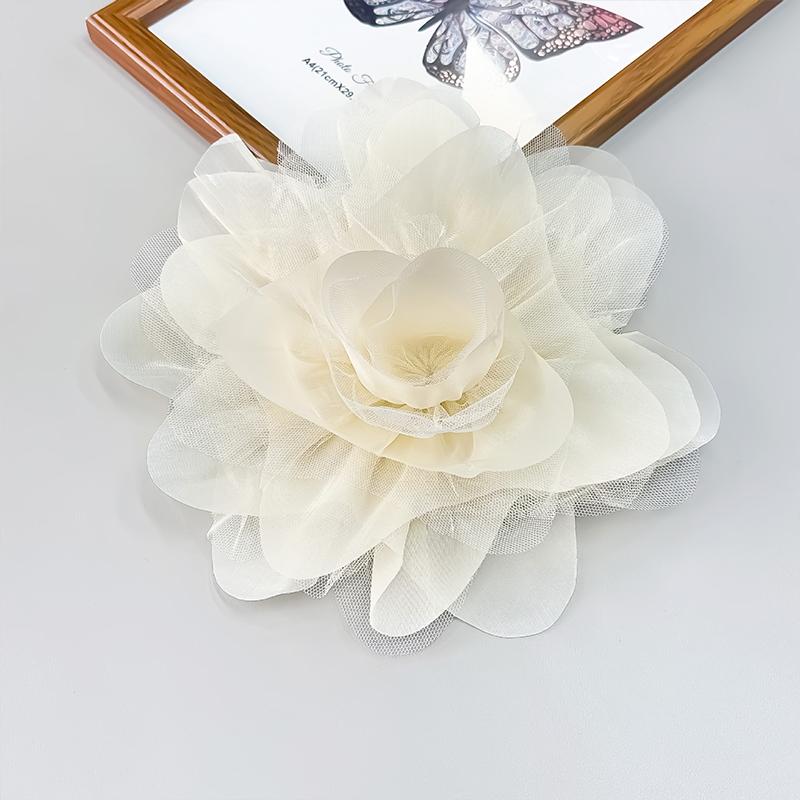 Тканевая нашивка ручной работы, искусственный цветок, органза, модные аксессуары, нашивка, аппликация, стереоскопическая, 6 цветов