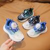 Children's Sports Shoes 2025 Spring and Autumn Boys' Casual Shoes Rotating Button Girls' Running Shoes Soft Sole Baby Net Shoes Single