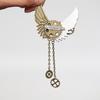 Unisex Steampunk Brooch Vintage Metal Pin with Gear And Wing Mechanical Scarf Lapel Pin for Women Men