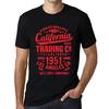 Men’s Vintage Tee Shirt Graphic T Shirt California Trading 1951 Deep Black Red Text