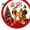 Xmas Party Hanging Ornaments 2D Flat Acrylic Christmas Ornaments, Decorative Holiday Tree Decorations Clear Picture for Gifts with Lanyard Festive