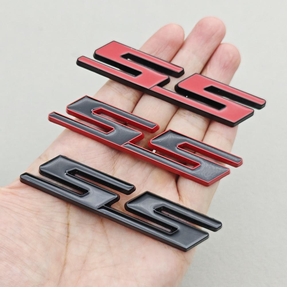 AABKB1 New Car Styling Badge 3D Metal SS Logo Front Grill Emblem Fender Trunk Sticker Decal Accessories For Chevrolet Camaro Silverado