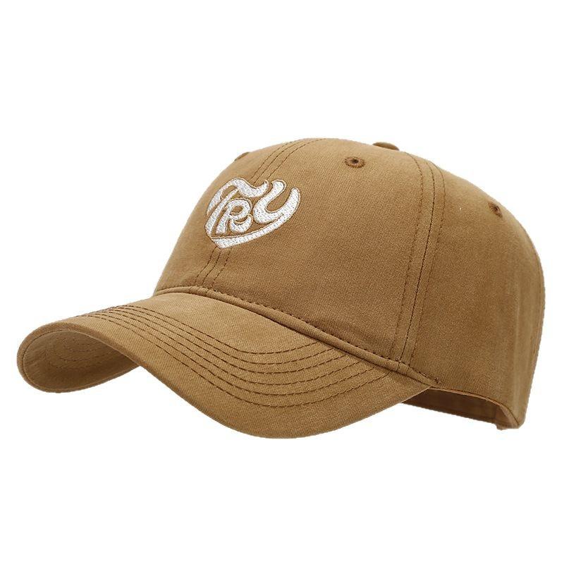 Fashion Hat Spring Summer Embroidery Letter Baseball Cap Women's Big Head Circumference Face Small Hat Men's Korean Version Versatile Outdoor Sun Hat