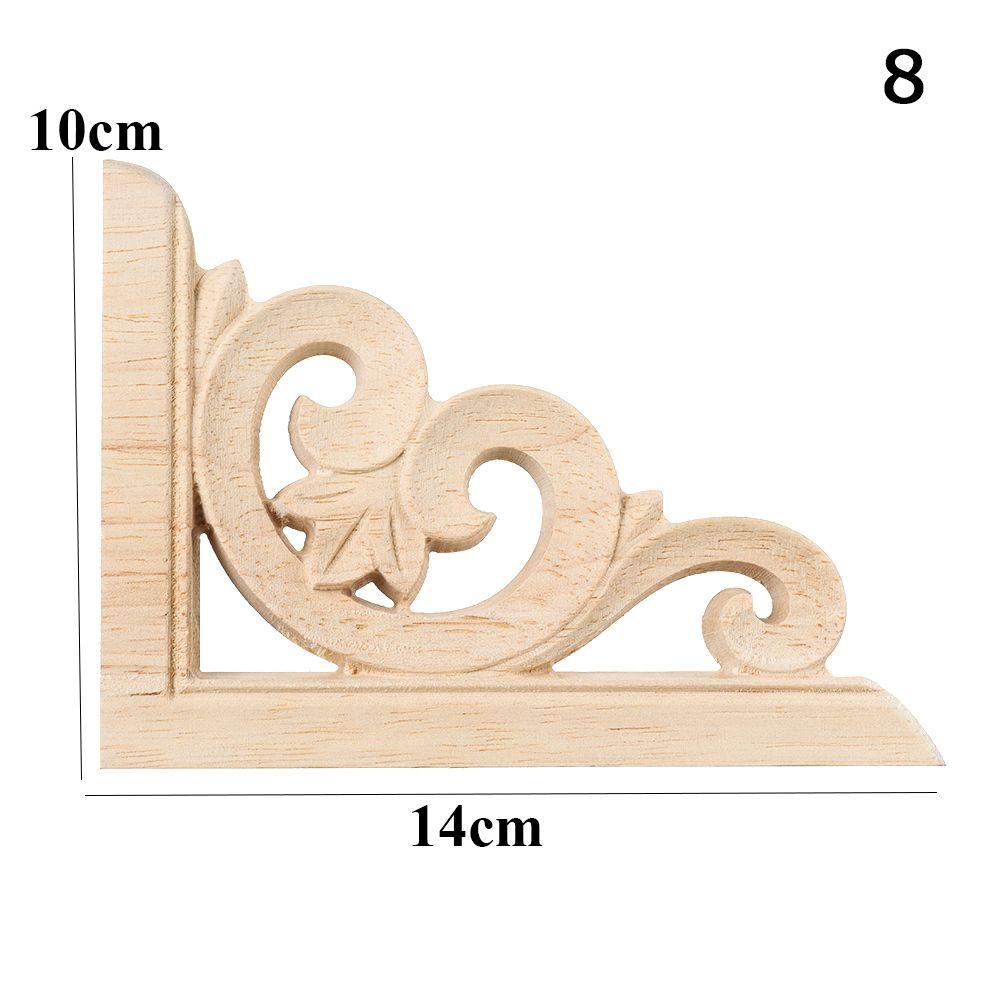 Детали мебели деревянные статуэтки Ремесла Угловые аппликации Рамка Резьба по дереву Декоративная резьба по дереву