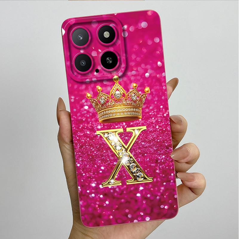 Чехол для телефона Honor X5b 2024, чехол с буквами-коронами, силиконовый, мягкий, полностью защищающая задняя крышка, для HonorX5b X 5b+ Plus, Coque Fundas