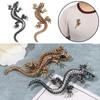 Gift Pin Suit Accessories Lizard Gecko Brooch Retro Animal Brooch Rhinestone