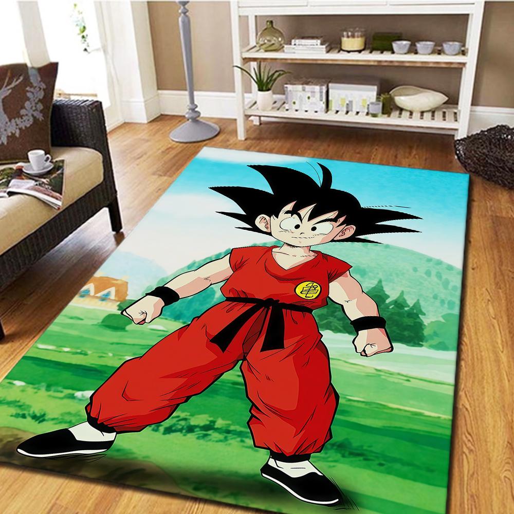 Son Goku Anime Carpet, Cool Movie Mat for Home Decor, Digital Print Bedroom Floor Rug, Living Room -HYQ25