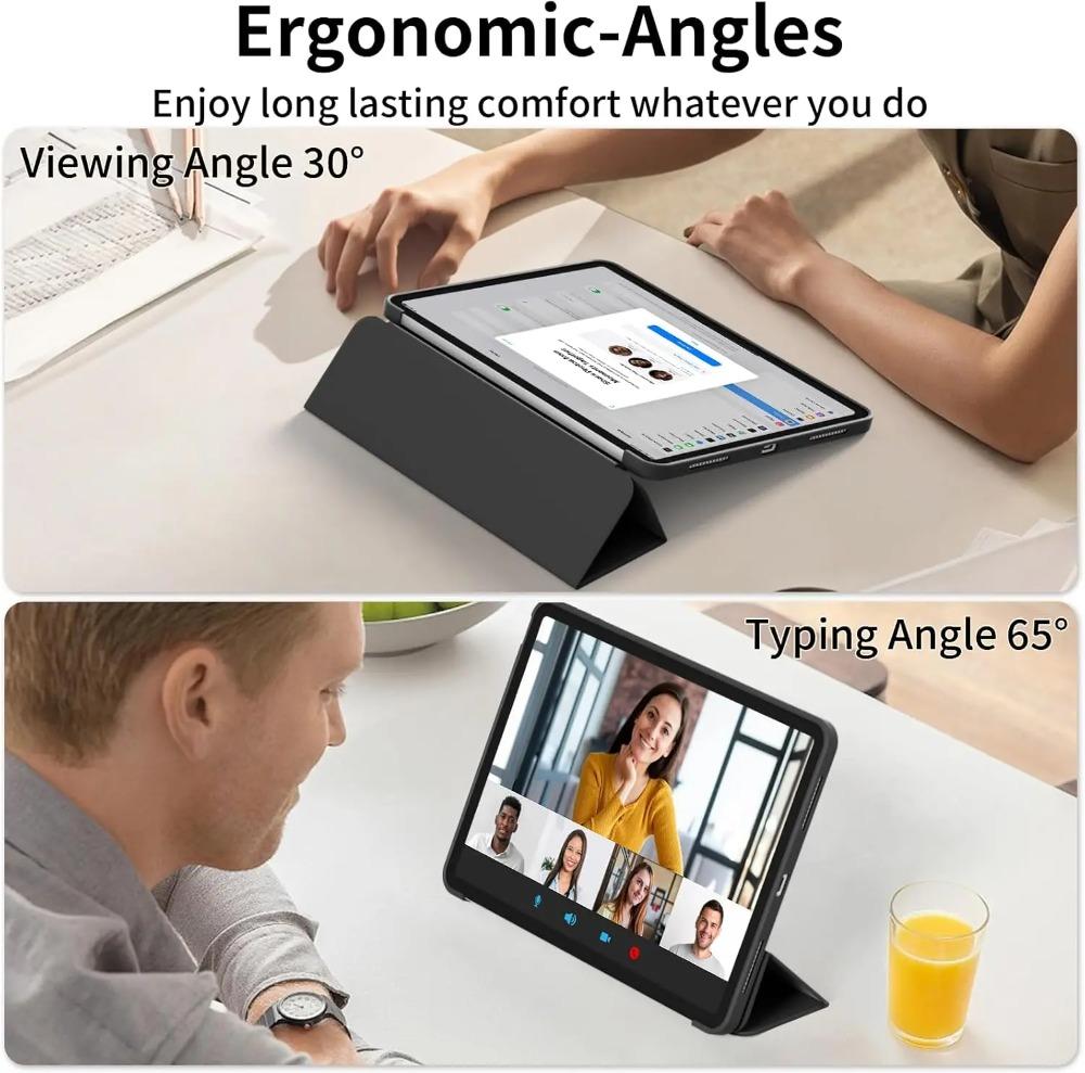 For iPad 11 A16 Case 11inch TPU Tri-Fold Magnetic Stand Tablet Cover Funda For iPad 11th Generation Case A3355 A3356 A3354